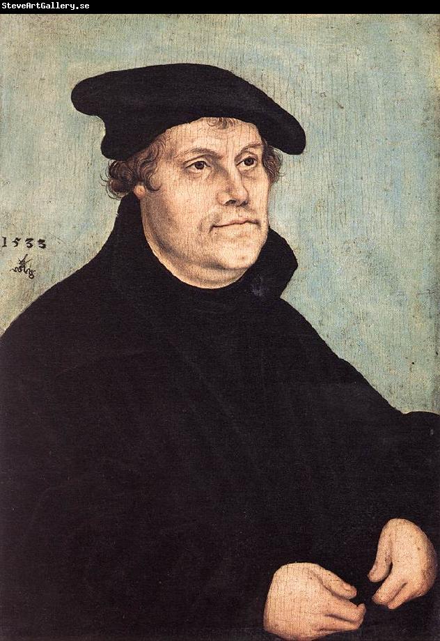 CRANACH, Lucas the Elder Portrait of Martin Luther dfg